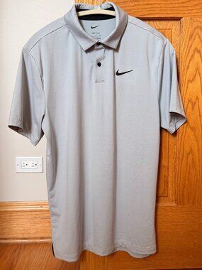 Nike Dri-Fit Grey Polo Short Sleeve Shirt
